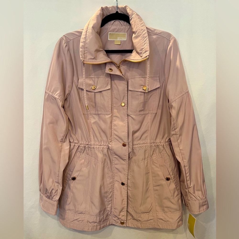 Michael Kors Blush Pink Anorak Rain Jacket Size M NWT!